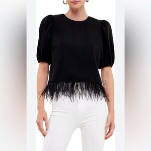English Factory Feather Edge Top Size Large EUC